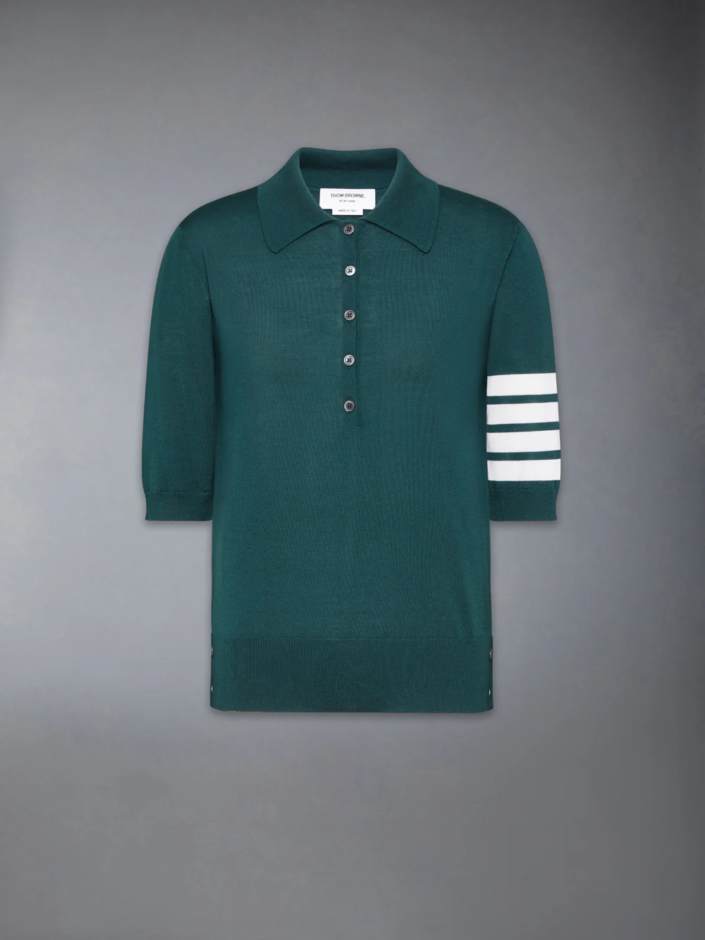 WOOL 4-BAR RELAXED POLO T-SHIRT