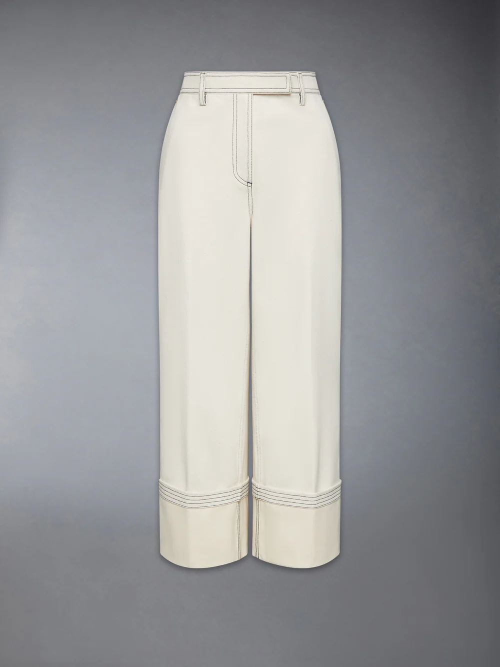 SELVEDGE DENIM WIDE LEG TROUSER PANTS