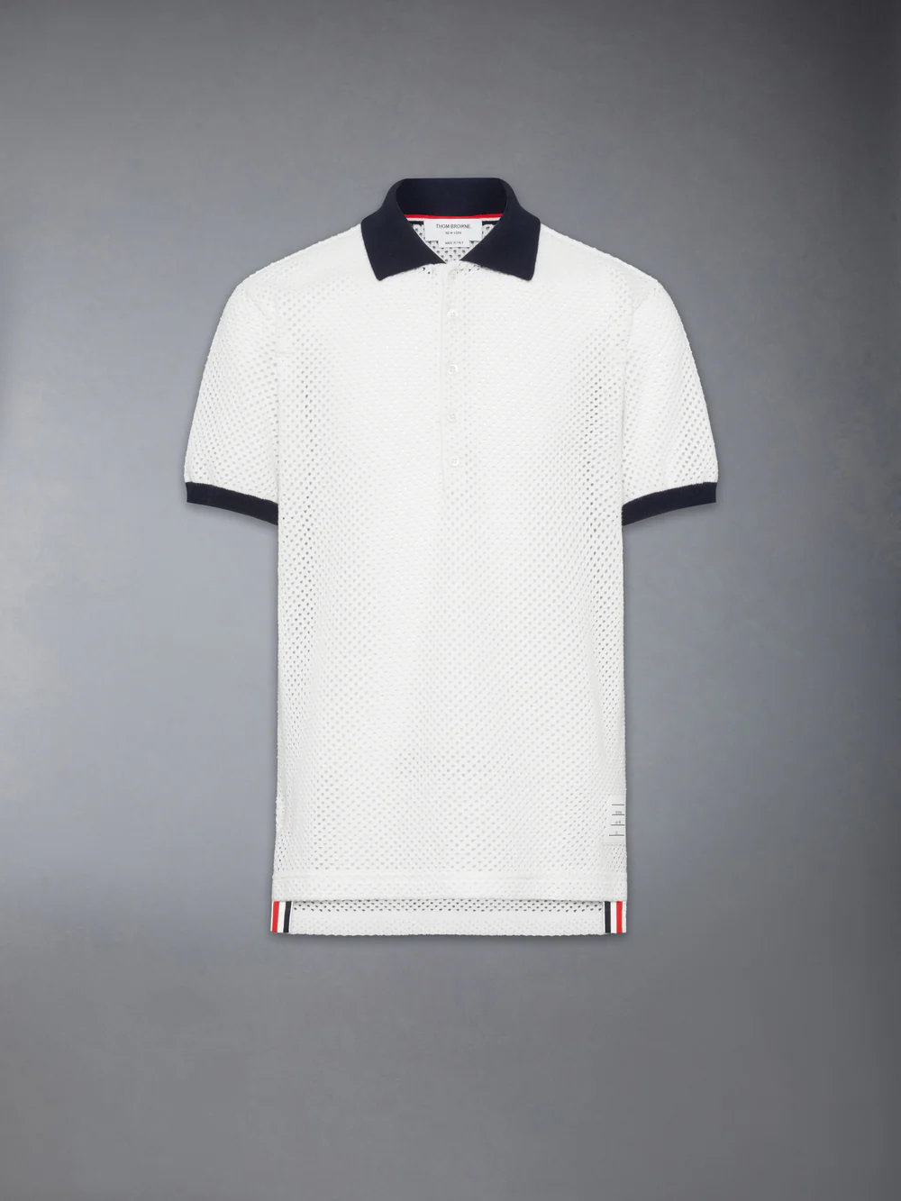 MESH CASHMERE T-Shirt Polo White
