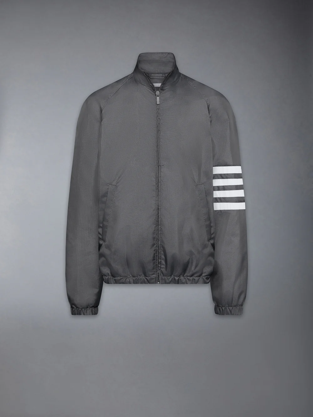 SHINY RIPSTOP Raglan 4-Bar Track Jacket Dark Grey