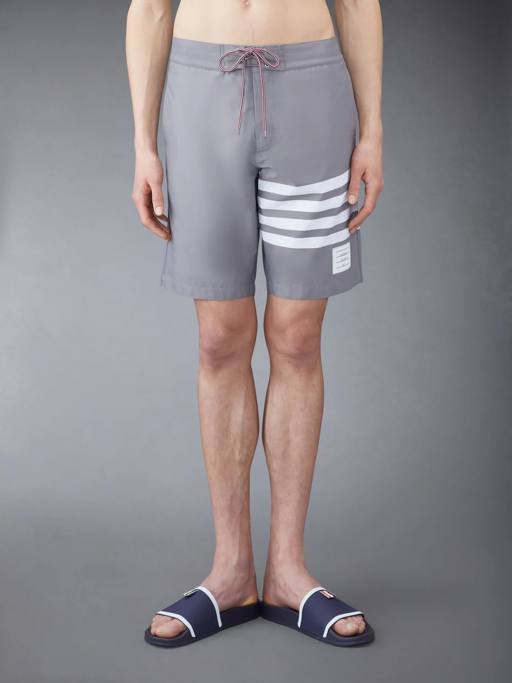 SWIM TECH 4-BAR BOARD SHORTS MED GREY