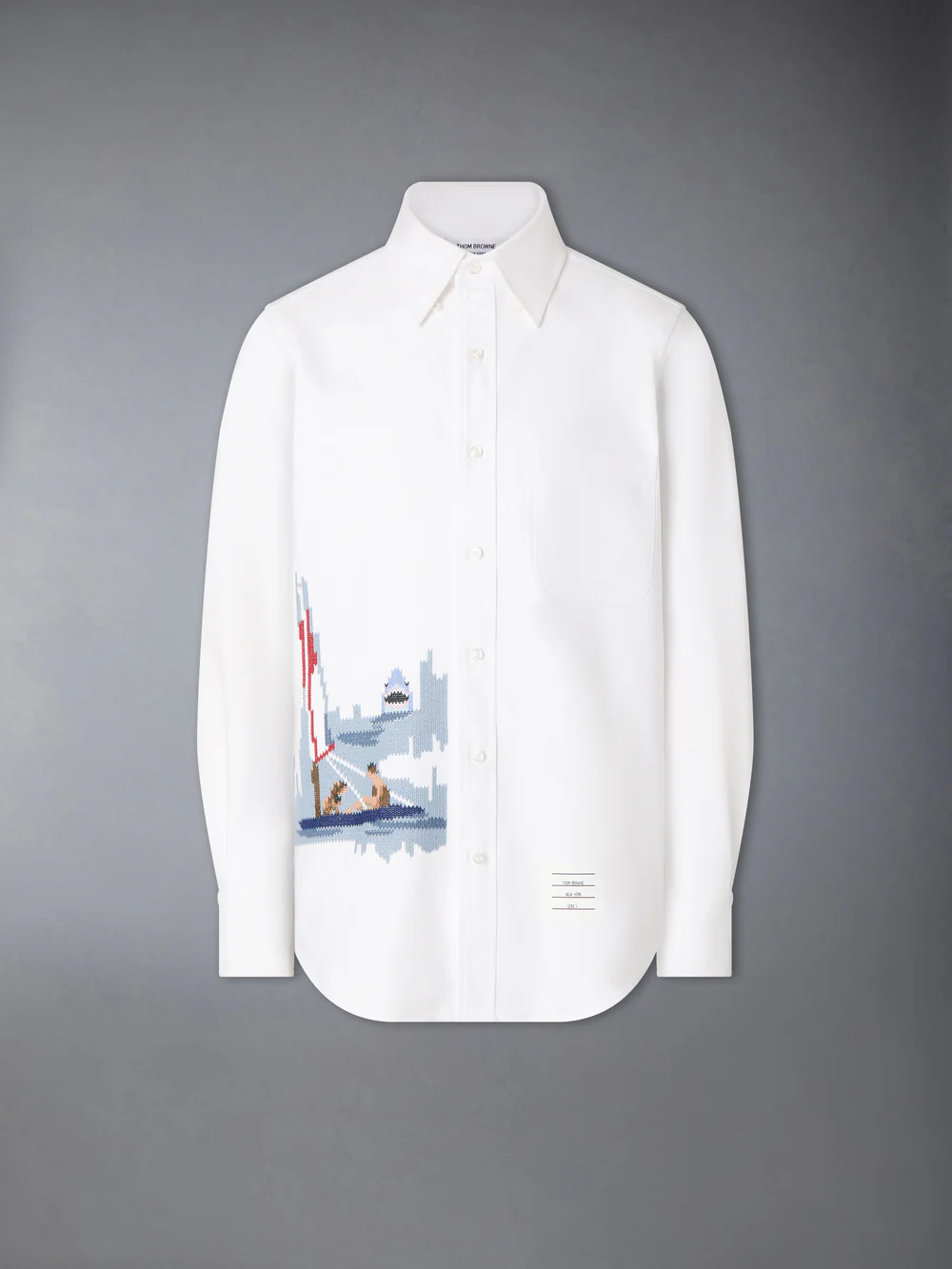 SCENIC SAILBOAT AND SHARK Oxford Shirts
