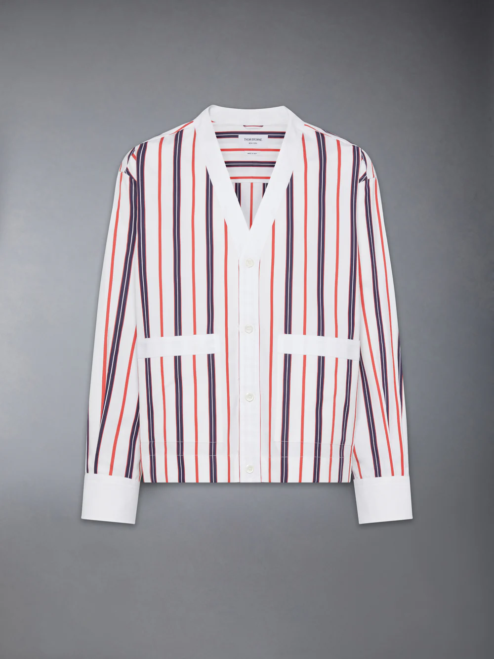 REPP STRIPE POPLIN SHIRT RWOWHT